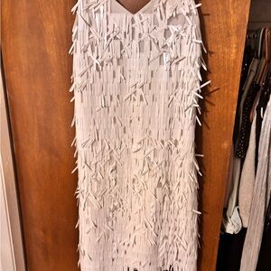 Fun White Fringe Dress